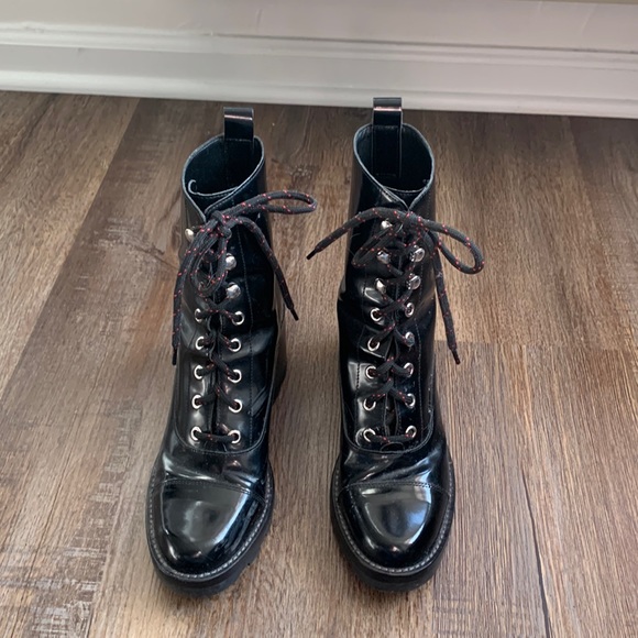 Very good condition patent leather lug sole boots - Picture 1 of 5